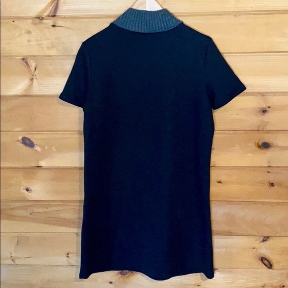 NWT Zara gray collared black sweater dress - Picture 2 of 3